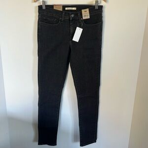 Levi’s 311 Shaping Skinny Jeans Mid rise tummy slimming size 28 black wash NWT